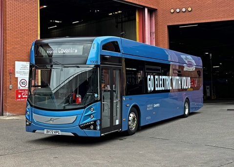 The Volvo BZL Electric single deck bus is being trialled by National Express Coventry