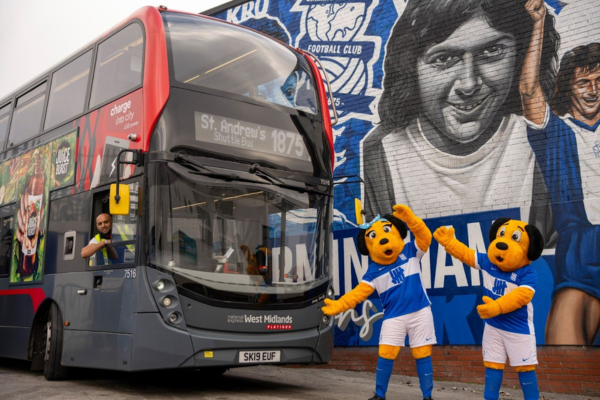 Birmingham City Football Club and National Express West Midlands team up to provide free match day shuttle bus travel 