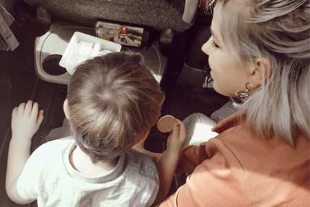 Coach travel with kids
